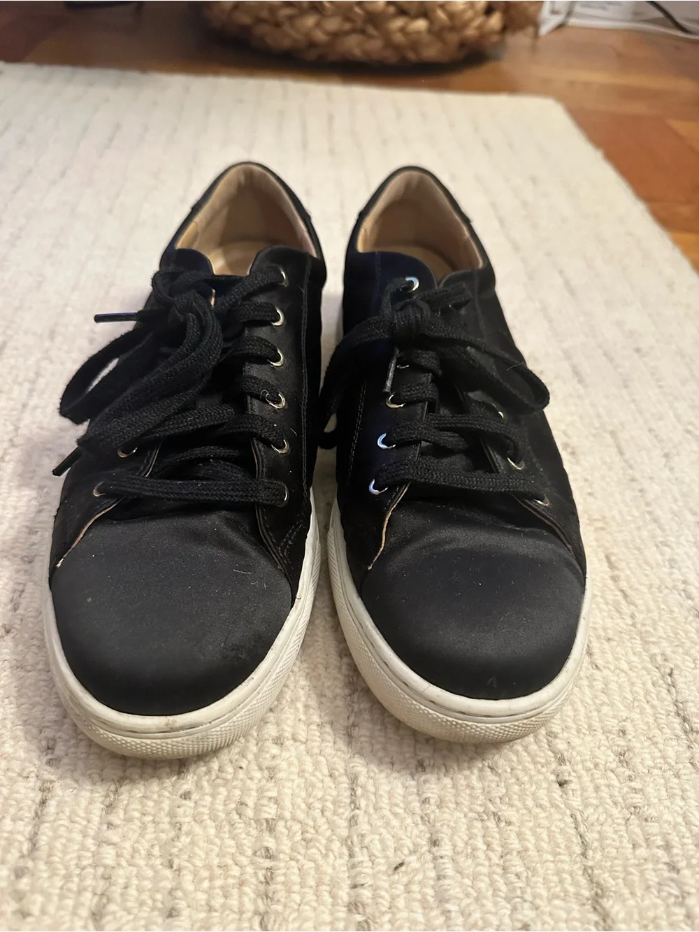 Club Monaco Black Low-Top Lace-Up Sneakers